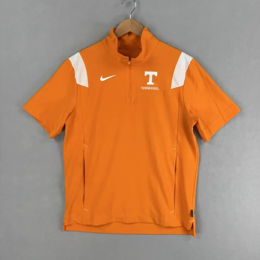 Nike Tennessee Volunteers Shirt Mens Medium Orange NCAA Football 1/4 Zip Top